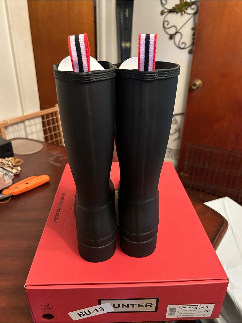 Hunter Black Mid Calf Women's Rain Boots